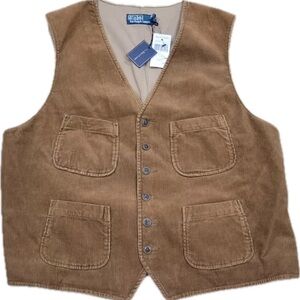 Vintage 90s Polo Ralph Lauren Men's Hunting Utility Corduroy Vest XL Classic